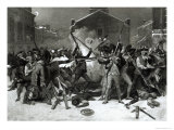 The Boston Massacre, 5th March 1770 reproduction procédé giclée par Alonzo Chappel