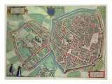 Map of Arras, from Civitates Orbis Terrarum by Georg Braun Giclee Print by Joris Hoefnagel