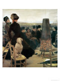 The Races at Auteuil, Part of a Triptych Giclee Print by Giuseppe De Nittis