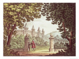 The Gardens of Windsor Castle, Set Design For the Opera Anna Bolena, Engraved by Ricordi Giclee Print by Alessandro Sanquirico