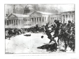 First Blood in the Revolution, Opposite the Admiralty Building, St. Petersburg, 1905 Giclee Print by H.w. Koekkoek