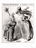 Cartoon, Social French Republic Against the Conservative French Republic from Le Grelot, 1872 Giclee Print by Alfred Le Petit