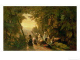 Weeping of the Daughter of Jephthah, 1846 Giclee Print by Narcisse Virgile Diaz de la Pena