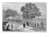 Bringing Ivory to the Wagons in South Africa reproduction procédé giclée par Thomas Baines