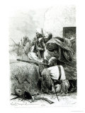 North-Western Afghan Mountain Troops Fighting Against the British, Engraved by H. Koch reproduction procédé giclée par Emile Antoine Bayard