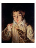 Child Blowing on an Ember, c.1570 Giclee Print by El Greco 
