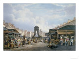 View of the Marche Des Innocents, c.1840-45 Giclee-trykk av Philippe Benoist View of the Marche Des Innocents, c.1840-45 Giclee-trykk av Philippe Benoist