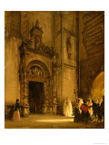 Side Portal of Como Cathedral, 1850 reproduction procédé giclée par Rudolph von Alt