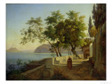The Terrace of the Capucins in Sorrento, 1828 reproduction procédé giclée par Joachim Faber