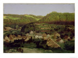 View of the Village of Tenniken, 1846 reproduction procédé giclée par Arnold Bocklin
