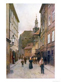 Kozna Ulicka, Prague, Illustration from 'stara Praha Giclee Print by Vaclav Jansa
