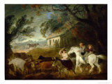 Rounding Up Before the Storm, 1805 Giclee Print by Julius Caesar Ibbetson