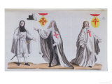 Knights of Calatrava in War and Ceremonail Costume, c.1820 Giclee Print by Vittorio Raineri