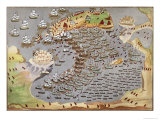 Battle of Navarino, 1827, from the Pictorial History of the Greek War of Independence Reproduction procédé giclée