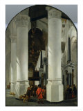 Interior View of the New Church in Delft Giclee Print by Emanuel de Witte