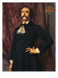 Portrait of Jules Barbey D'Aurevilly reproduction procédé giclée par Emile Levy