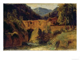 Mill in the Valley Near Amalfi, 1829 Giclee-trykk av Karl Blechen