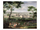 View of the Chateau de Vincennes, c.1665 Giclee Print by Adam Frans van der Meulen