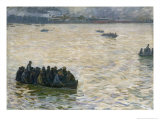 Shipyard Workers Returning Home on the Elbe, 1894 reproduction procédé giclée par Leopold Karl Walter von Kalckreuth