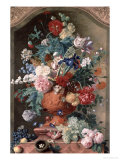 Flowers in a Terracotta Vase, 1736 Giclee Print by Jan van Huysum