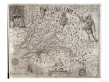 Map of Virginia, Discovered and Described by Captain John Smith, 1606, Engraved by William Hole Giclee Print by John Smith