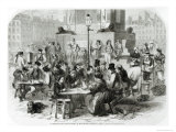 The Restaurant of Wet Feet, at the Marche Des Innocents in Paris Giclee Print by Godefroy Durand