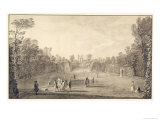 The Bowling Green at Claremont, 1738 Giclee Print by John Rocque