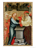 The Presentation of Christ in the Temple, Detail from the Grabow Altarpiece, 1379-83 reproduction procédé giclée par Master Bertram of Minden 