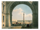 Palace Square, Arch of the Army Headquarters, St. Petersburg, Printed by Lemercier, Paris, c.1840 Giclee Print by Louis Jules Arnout