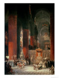 Procession in Seville Cathedral, 1833 Lámina giclée por David Roberts