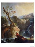 The Waterfall, 1773 Giclee Print by Carle Vernet