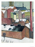 The Church of St Mary in Bonn in Snow, 1911 reproduction procédé giclée par Auguste Macke