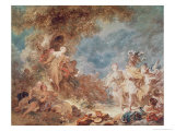 Rinaldo in the Gardens of Armida Lámina giclée por Jean-Honoré Fragonard