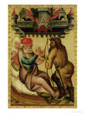 Isaac and Esau from the High Altar of St. Peter's in Hamburg, the Grabower Altar, 1383 reproduction procédé giclée par Master Bertram of Minden 