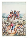 Slaves Diamond Mining in the Serro Frio Region, Minas Gerais, Brazil Giclee Print by Carlos Juliao
