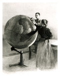 Geography Lesson at the Braille Institute, from 'L'Illustration', 18th September 1897 Giclee Print by Louis Remy Sabattier