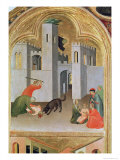 Agostino Novella Rescuing a Child Who Has Been Bitten, Blessed Agostino Novello Altarpiece, c.1328 Giclée-tryk af Simone Martini Agostino Novella Rescuing a Child Who Has Been Bitten, Blessed Agostino Novello Altarpiece, c.1328 Giclée-tryk af Simone Martini