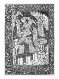 Angels Behind the Inner Sanctuary, from The Kelmscott Chaucer, Published by Kelmscott Press, 1896 reproduction procédé giclée par William Morris