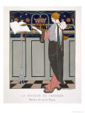 The Theorbo Player, Design For an Evening Coat by Paquin, 1920S Giclee Print by Georges Barbier
