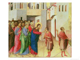 Jesus Opens the Eyes of a Man Born Blind, 1311 Giclee Print by Duccio di Buoninsegna 