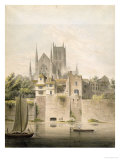 West View of Worcester Cathedral, 1798 Giclee Print by John Powell