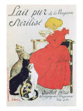 Poster Advertising Pure Sterilised Milk from La Vingeanne reproduction procédé giclée par Théophile Alexandre Steinlen