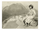 Ghimri and Portrait of Hadji-Mourad, Plate 66, Book on the Caucasus, Engraved by Laurens reproduction procédé giclée par Grigori Grigorevich Gagarin