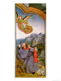 The Holy Kinship, Detail of the Left Panel Depicting the Annunciation to Joachim, 1509 reproduction procédé giclée par Quentin Metsys