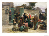 Taking in Foundlings Giclee Print by Lhermitte 