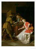 Tric-Trac Players with a Lady and Her Dog Lámina giclée por Jacob Ochtervelt Tric-Trac Players with a Lady and Her Dog Lámina giclée por Jacob Ochtervelt