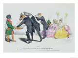These Gentlemen Are So Greedy, Les Metamorphoses du Jour Giclee Print by Grandville 