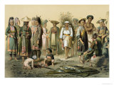 Mixed Populations from South of Yunnan, China, Atlas du Voyage D'Exploration de Indo-Chine Giclee Print by Louis Delaporte