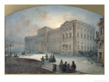 View of the Mariinsky Palace in Winter, 1863 Giclee Print by Vasili Semenovich Sadovnikov