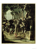 Samson Destroying the Temple of Dagan, God of the Philistines Giclee Print by Antonio Joli